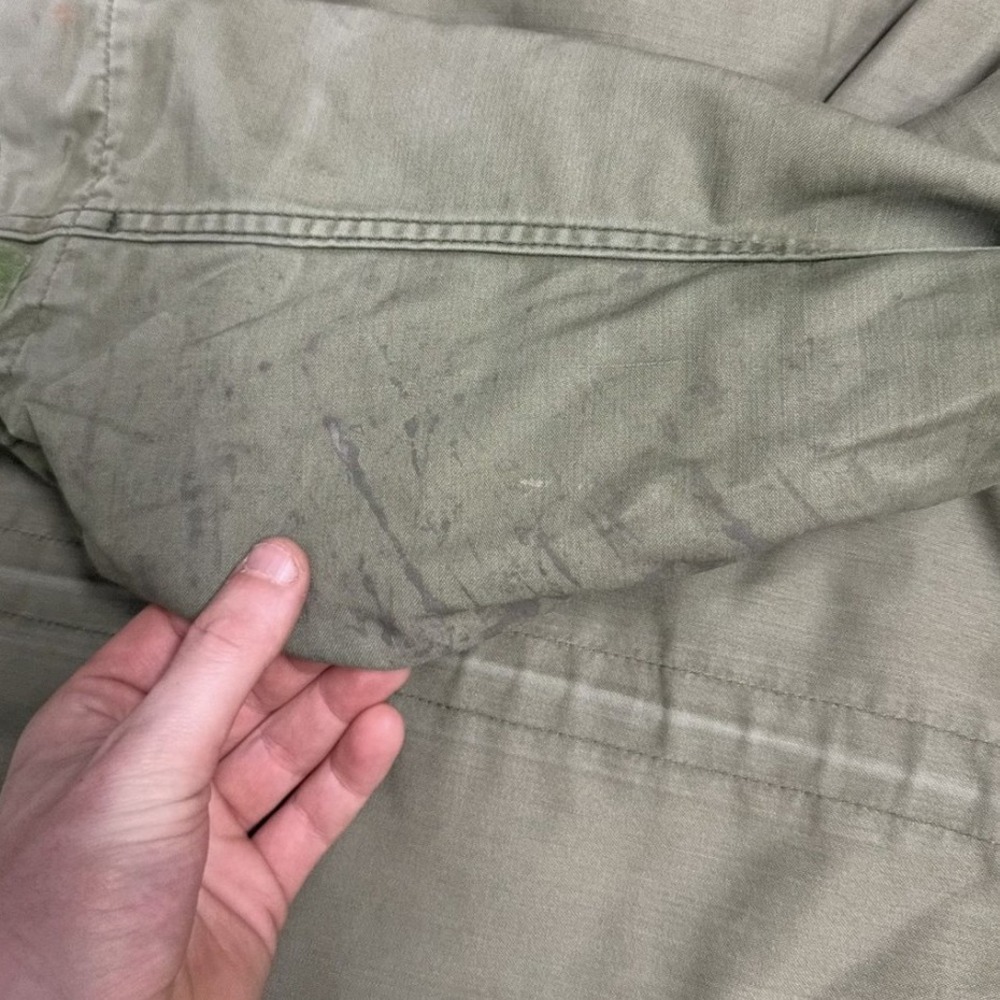 Vintage US Air Force M-65 Field Jacket Olive Drab Military Utility Coat Mens XL - Picture 8 of 9